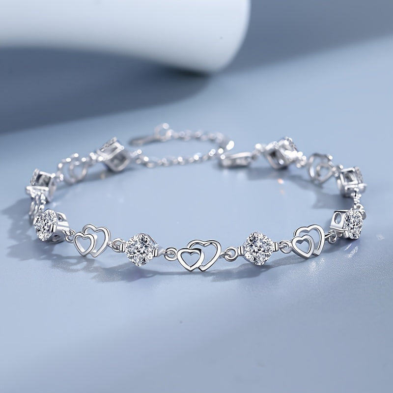 Moissanite Bracelet “Crystal Grace”