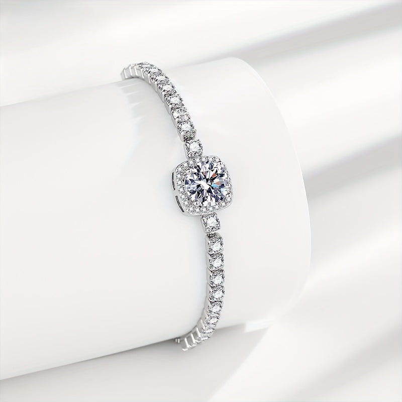 Silver Bracelet “Viva Sparkle” with Cubic Zirconia Stones
