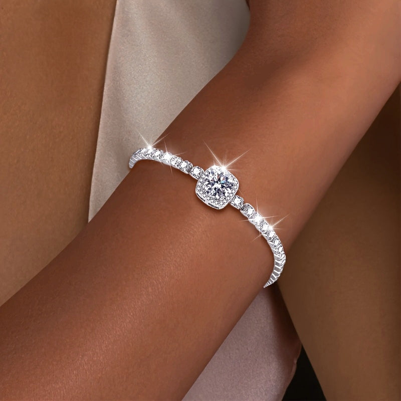 Silver Bracelet “Viva Sparkle” with Cubic Zirconia Stones