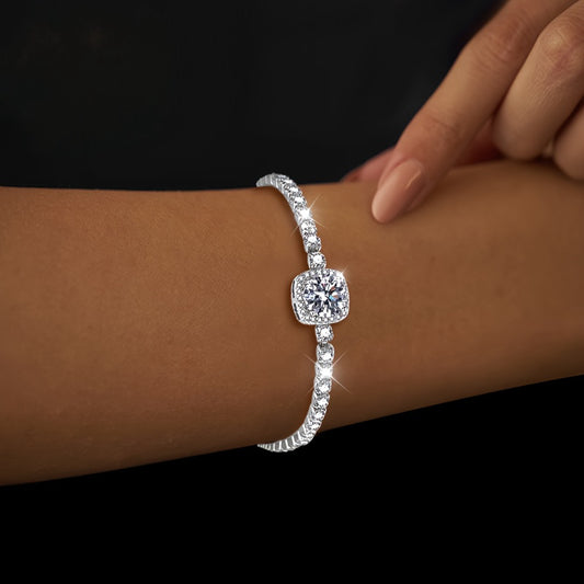 Silver Bracelet “Viva Sparkle” with Cubic Zirconia Stones